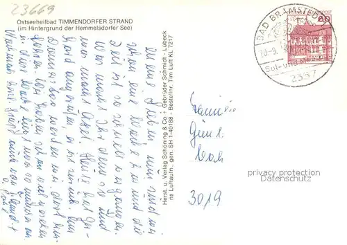 AK / Ansichtskarte Timmendorfer_Strand Fliegeraufnahme mit Hemmelsdorfer See Timmendorfer_Strand