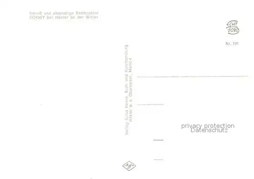 AK / Ansichtskarte Corvey Schloss und ehem Reichsabtei Corvey Fliegeraufnahme Corvey