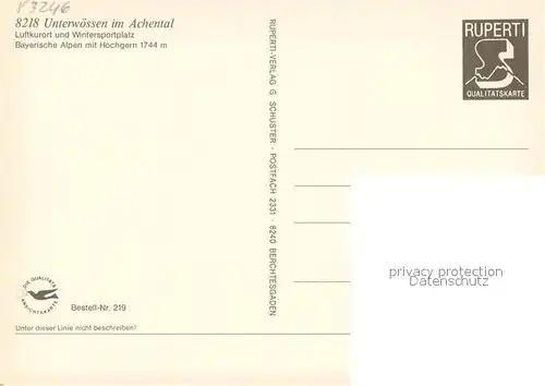 AK / Ansichtskarte Unterwoessen Fliegeraufnahme mit Hochgern Hochlerch und Hochsattel Unterwoessen