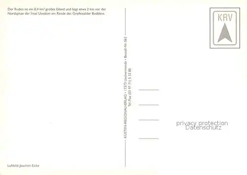 AK / Ansichtskarte Insel_Ruden Fliegeraufnahme Insel Ruden