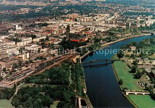 AK / Ansichtskarte Magdeburg_Elbe Fliegeraufnahme 