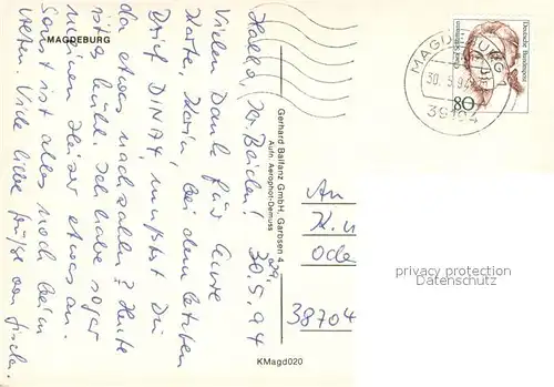 AK / Ansichtskarte Magdeburg_Elbe Fliegeraufnahme 