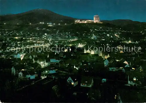 AK / Ansichtskarte Rotenburg_Fulda Fliegeraufnahme bei Nacht Rotenburg Fulda