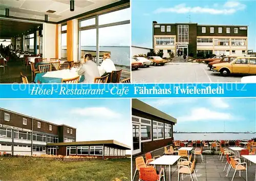 AK / Ansichtskarte Hollern Twielenfleth Hotel Restaurant Caf? F?hrhaus Hollern Twielenfleth