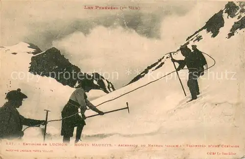 AK / Ansichtskarte Bergsteigen_Klettern Bergsteiger Luchon 