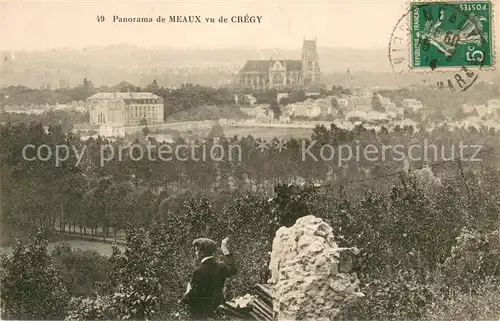 AK / Ansichtskarte Meaux_Seine_et_Marne Panorama de la ville vue de Cregy Meaux_Seine_et_Marne