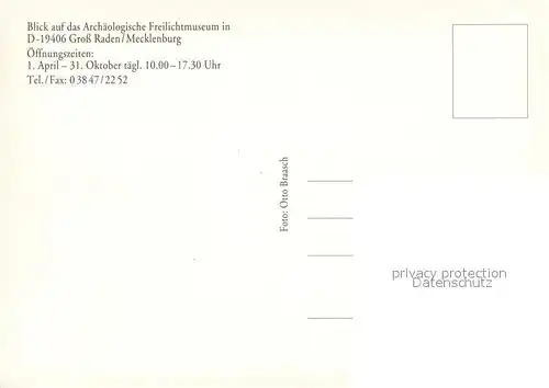 AK / Ansichtskarte Gross_Raden Archaeologisches Freilichtmuseum Fliegeraufnahme Gross Raden