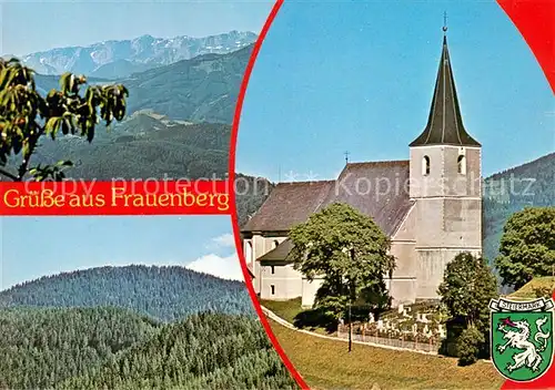 AK / Ansichtskarte Bruck_Mur Wallfahrtskirche Frauenberg Panoramamit Hochschwab und Rennfeld Bruck_Mur