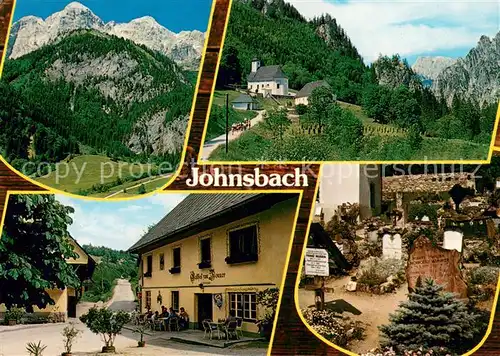 AK / Ansichtskarte Johnsbach_Steiermark Panorama Kirche Gasthof zum Donner Friedhof Johnsbach_Steiermark