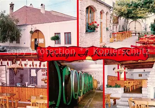AK / Ansichtskarte Rust_Burgenland Weingut Alfred Kicker Gastraeume Weinkeller Terrasse Rust_Burgenland