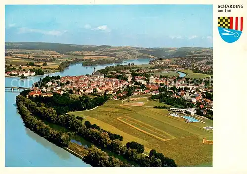 AK / Ansichtskarte Schaerding_Inn Fliegeraufnahme Schaerding Inn