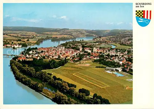 AK / Ansichtskarte Schaerding_Inn Fliegeraufnahme Schaerding Inn