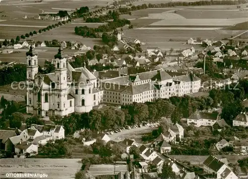 AK / Ansichtskarte Ottobeuren Benediktinerkloster Fliegeraufnahme Ottobeuren