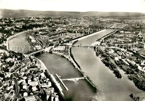 AK / Ansichtskarte Lyon_France Confluent du Rhone et la Saone Vue aerienne Lyon France