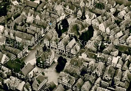 AK / Ansichtskarte Melsungen_Fulda Marktplatz mit Rathaus Fliegeraufnahme Melsungen Fulda