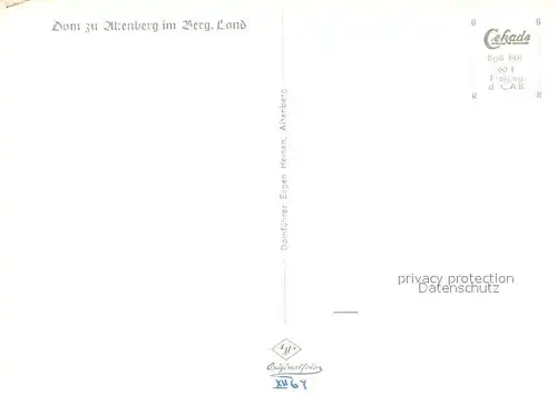 AK / Ansichtskarte Altenberg_Rheinland Dom zu Altenberg Fliegeraufnahme Altenberg_Rheinland