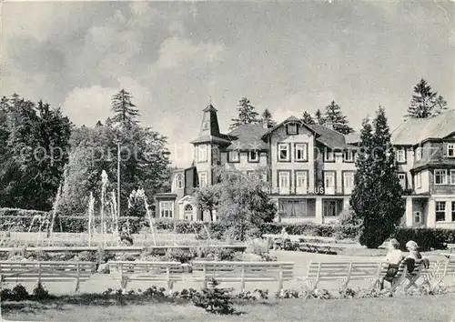 AK / Ansichtskarte Masserberg Hotel Kurhaus Brunnen Park Masserberg