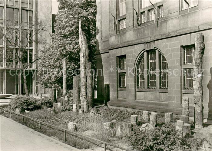 Ak Ansichtskarte Karl Marx Stadt Versteinerter Wald Am Staedtischen