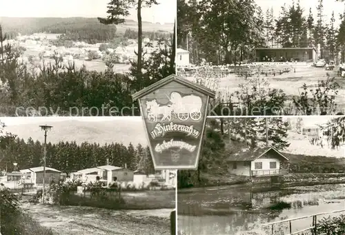 AK / Ansichtskarte Hinternah Panorama Muehlberg Bergbaude Bungalowanlage Partie am Kohlbach Hinternah