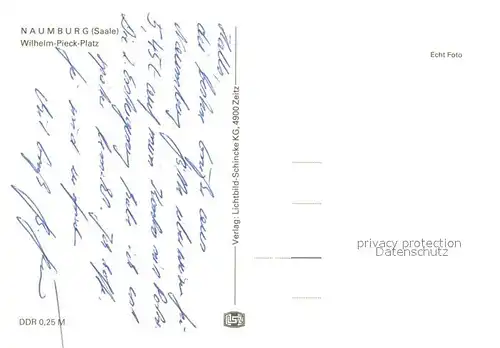AK / Ansichtskarte Naumburg_Saale Wilhelm Pieck Platz Naumburg_Saale