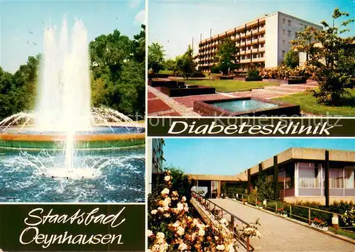 AK / Ansichtskarte Bad_Oeynhausen Diabetesklinik Springbrunnen Bad_Oeynhausen