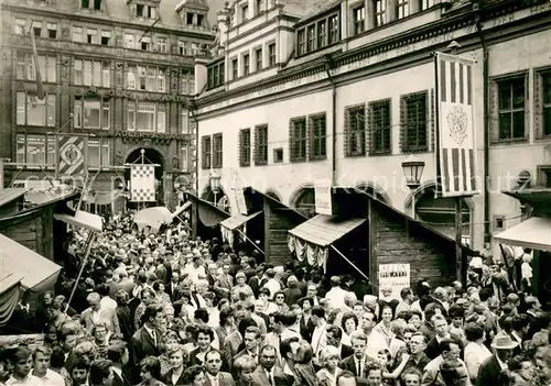 AK / Ansichtskarte Leipzig Historische Messe um 1820 auf dem Naschmarkt Leipzig