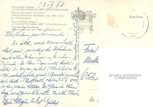 AK / Ansichtskarte Leipzig Historische Messe um 1820 auf dem Naschmarkt Leipzig
