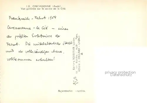 AK / Ansichtskarte Carcassonne Vue generale aerienne sur le centre de la Cite Carcassonne