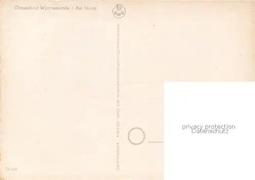 AK / Ansichtskarte Warnemuende_Ostseebad Am Strom Warnemuende_Ostseebad