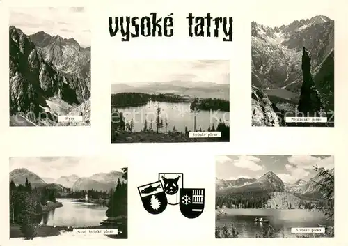 AK / Ansichtskarte Vysoke_Tatry Rysy Strbske pleso Popradske pleso Nove Strbske pleso Vysoke Tatry