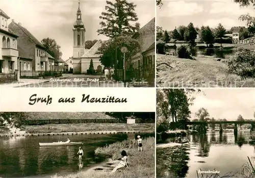 AK / Ansichtskarte Neu_Zittau Geschwister Scholl Strasse Spreepartie Spreebruecke Neu_Zittau