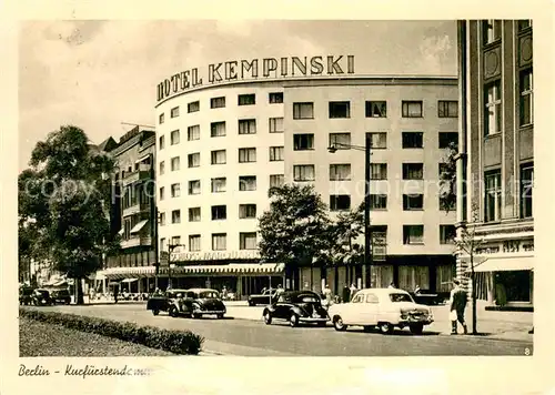 AK / Ansichtskarte Berlin Kurfuerstendamm Hotel Kempinski Berlin