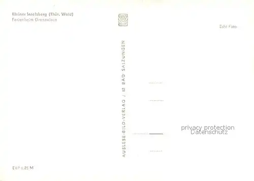 AK / Ansichtskarte Tabarz Ferienheim Hotel Grenzwiese Kleiner Inselsberg Tabarz