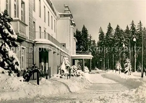 AK / Ansichtskarte Antonshoehe_Breitenbrunn Sanatorium fuer natuerliche Heilweise im Winter Antonshoehe Breitenbrunn