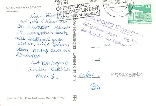 AK / Ansichtskarte Karl Marx Stadt Rosenhof Fussgaengerzone Karl Marx Stadt