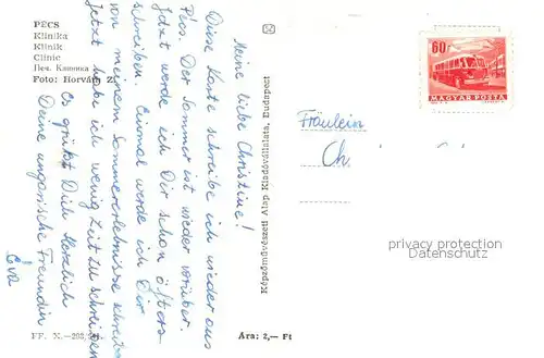 AK / Ansichtskarte Pecs Klinik Pecs