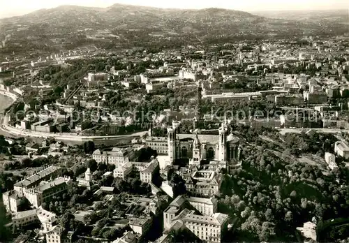 AK / Ansichtskarte Lyon_France La Saone et les Monts dOr la Faculte de Theologie SJ et la Basilique de Fourviere Vue aerienne Lyon France