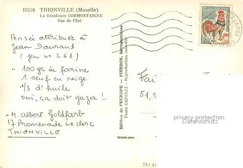 AK / Ansichtskarte Thionville La Residence Cormontaigne Vue de l Est Thionville