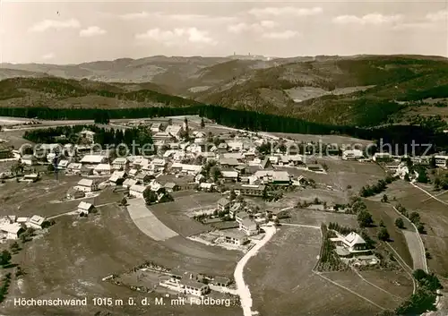 AK / Ansichtskarte Hoechenschwand Fliegeraufnahme mit Feldberg Hoechenschwand