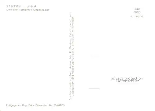 AK / Ansichtskarte Xanten Dom und Roemisches Amphitheater Fliegeraufnahme Xanten