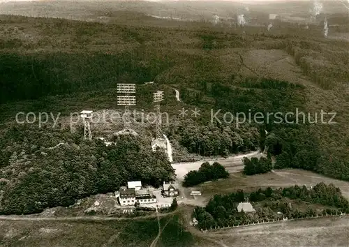 AK / Ansichtskarte Hoherodskopf Berggaststaette Hoherodskopf Vogelberg mit Oberwald Fliegeraufnahme Hoherodskopf