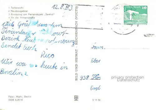 AK / Ansichtskarte Penzlin_Waren Teilansicht Neubaugebiet Bootssteg am Ferienobjekt Seehof Hirtenstrasse Penzlin Waren