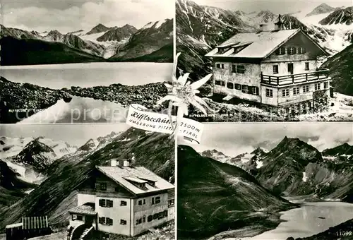 AK / Ansichtskarte Mandarfen_Pitztal Riffelseehuette Berghaus oetztaler Alpen Rifflsee Alpenpanorama Mandarfen Pitztal