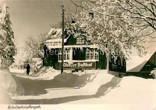 AK / Ansichtskarte Schellerhau Oberer Gasthof im Winterzauber Schellerhau