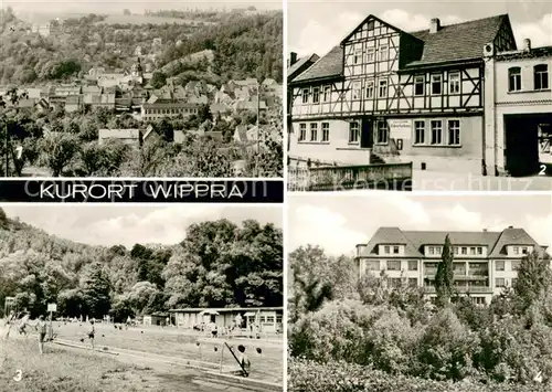 AK / Ansichtskarte Wippra Panorama Gaststaette Schieferhaus Denkmalschutz Wippertalbad Kinderkrankenhaus Wippra