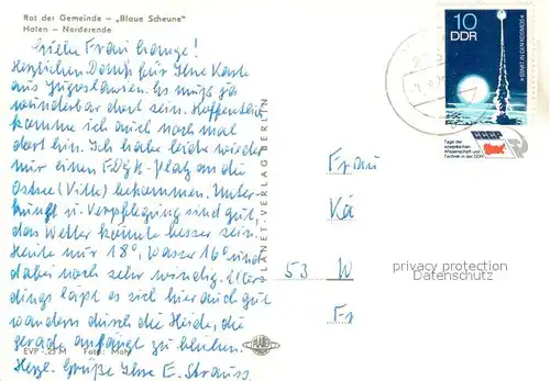 AK / Ansichtskarte Vitte_Hiddensee Rat der Gemeinde Blaue Scheune Hafen Norderende Vitte Hiddensee