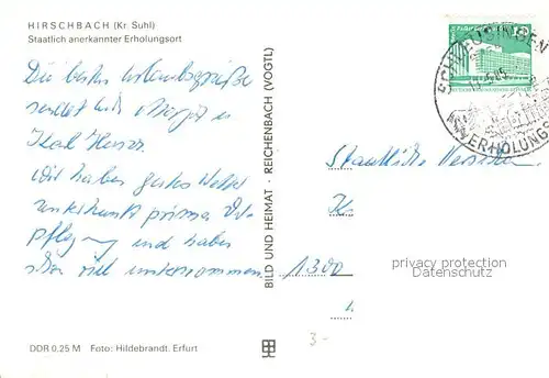 AK / Ansichtskarte Hirschbach_Suhl Teilansichten Erholungsort Hirschbach Suhl