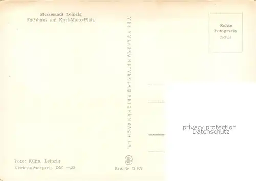 AK / Ansichtskarte Leipzig Hochhaus am Karl Marx Platz Leipzig