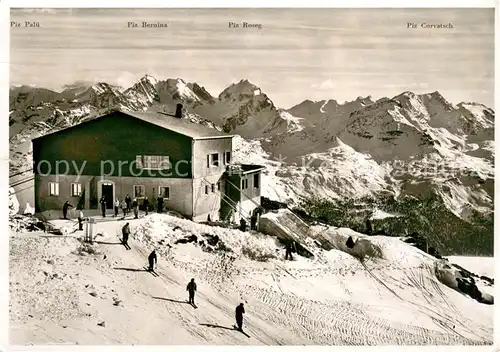 AK / Ansichtskarte St_Moritz_GR Bergstation Luftseilbahn Corviglia Piz Nair Gebirgspanorama Alpen St_Moritz_GR