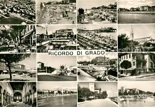 AK / Ansichtskarte Grado_Gorizia Stadtansichten Sehenswuerdigkeiten Strand Grado Gorizia
